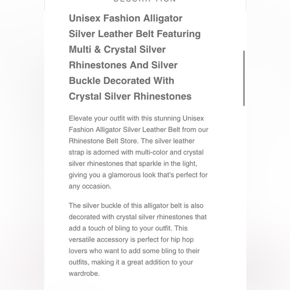 WESTERN RODEO STYLE UNISEX FASHION ALLIGATOR PRINT LEATHER RHINESTONE BELT. - Picture 6 of 7